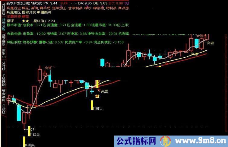 通达信主图上显示基本面关键信息源码