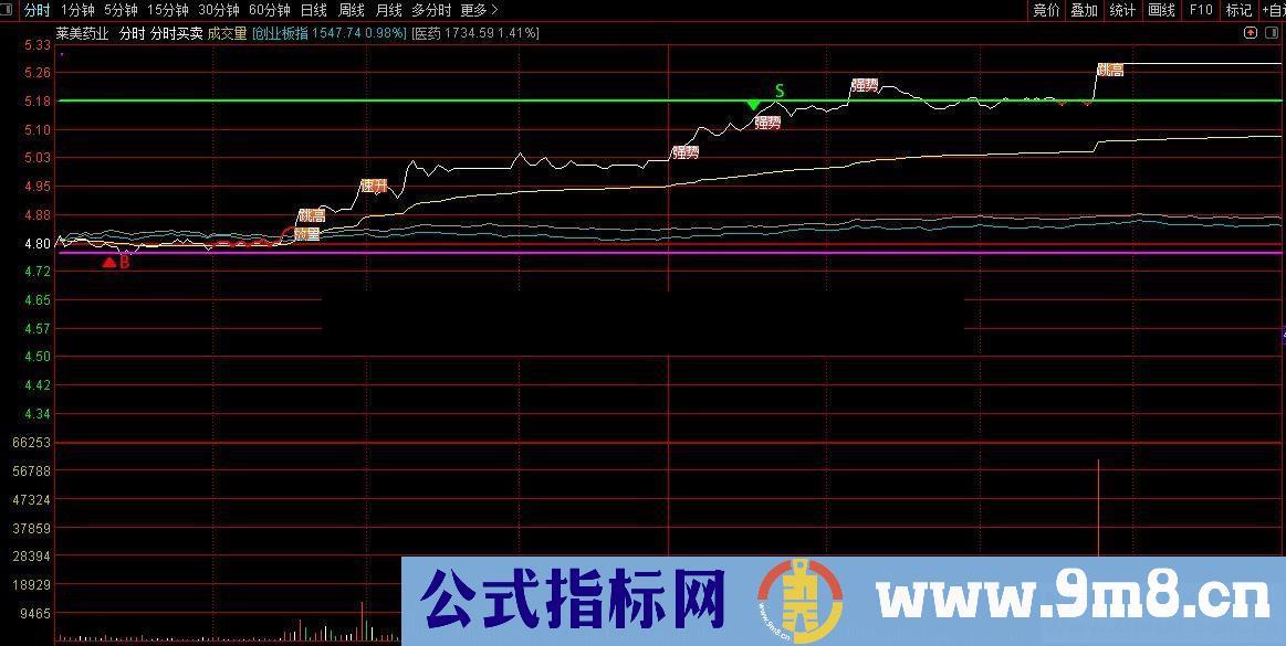 通达信分时买卖（源码、分时/主贴图），无偏移，风险自担！