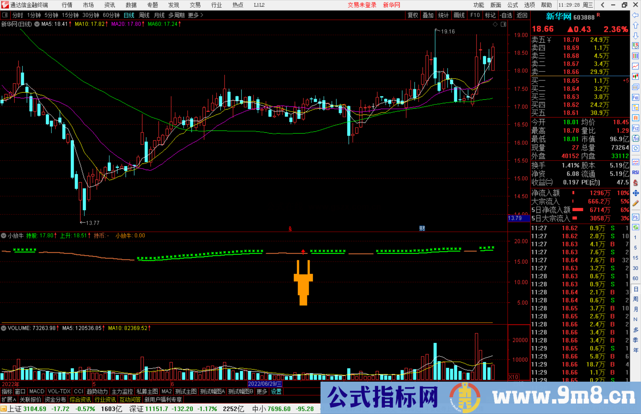 通达信小放牛指标公式源码副图