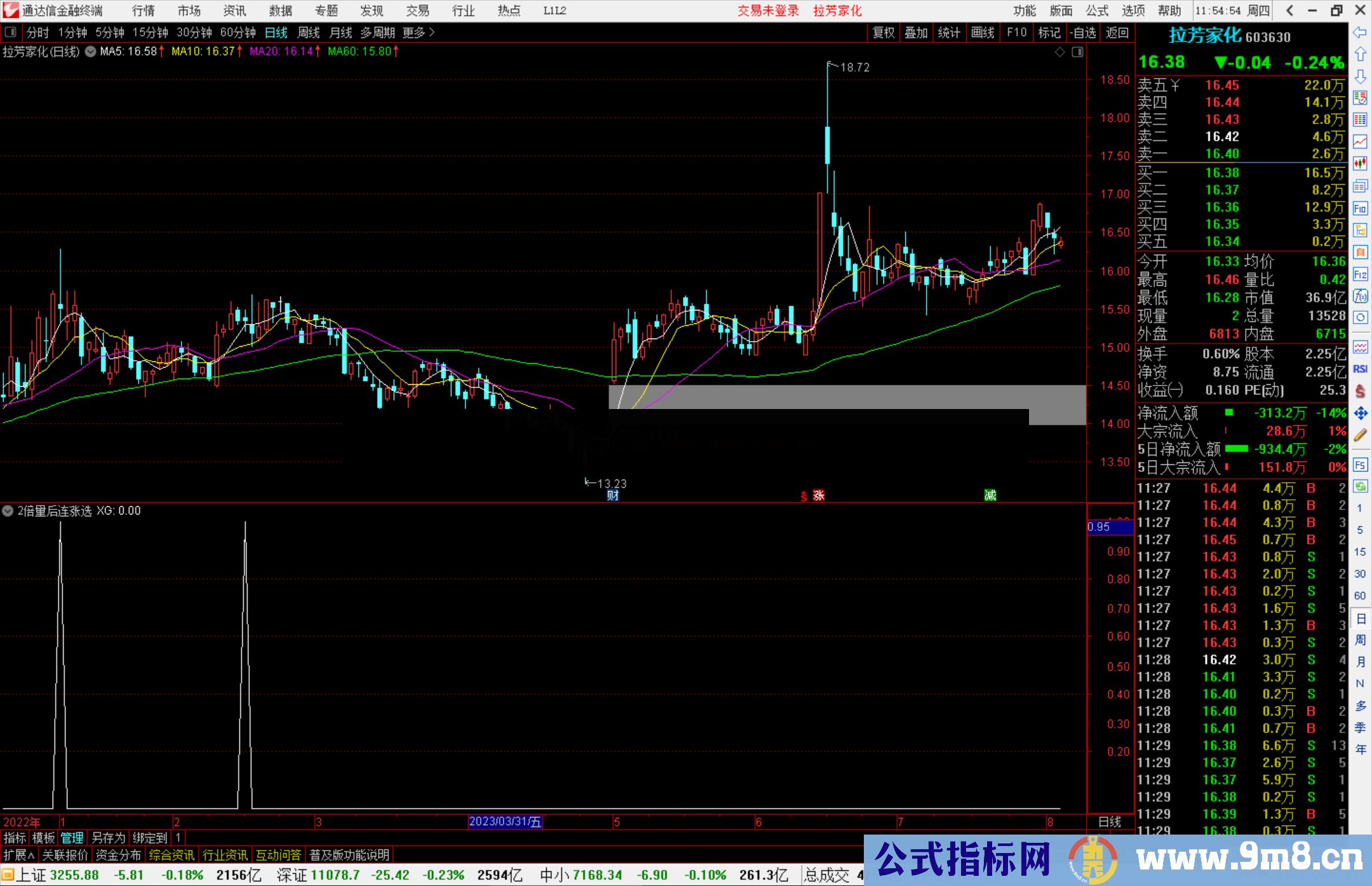 通达信2倍量后连涨选股指标公式源码