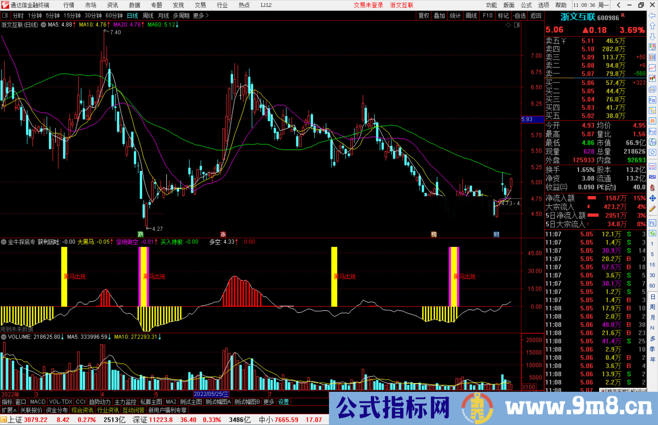 通达信金牛探底专注牛股指标公式源码