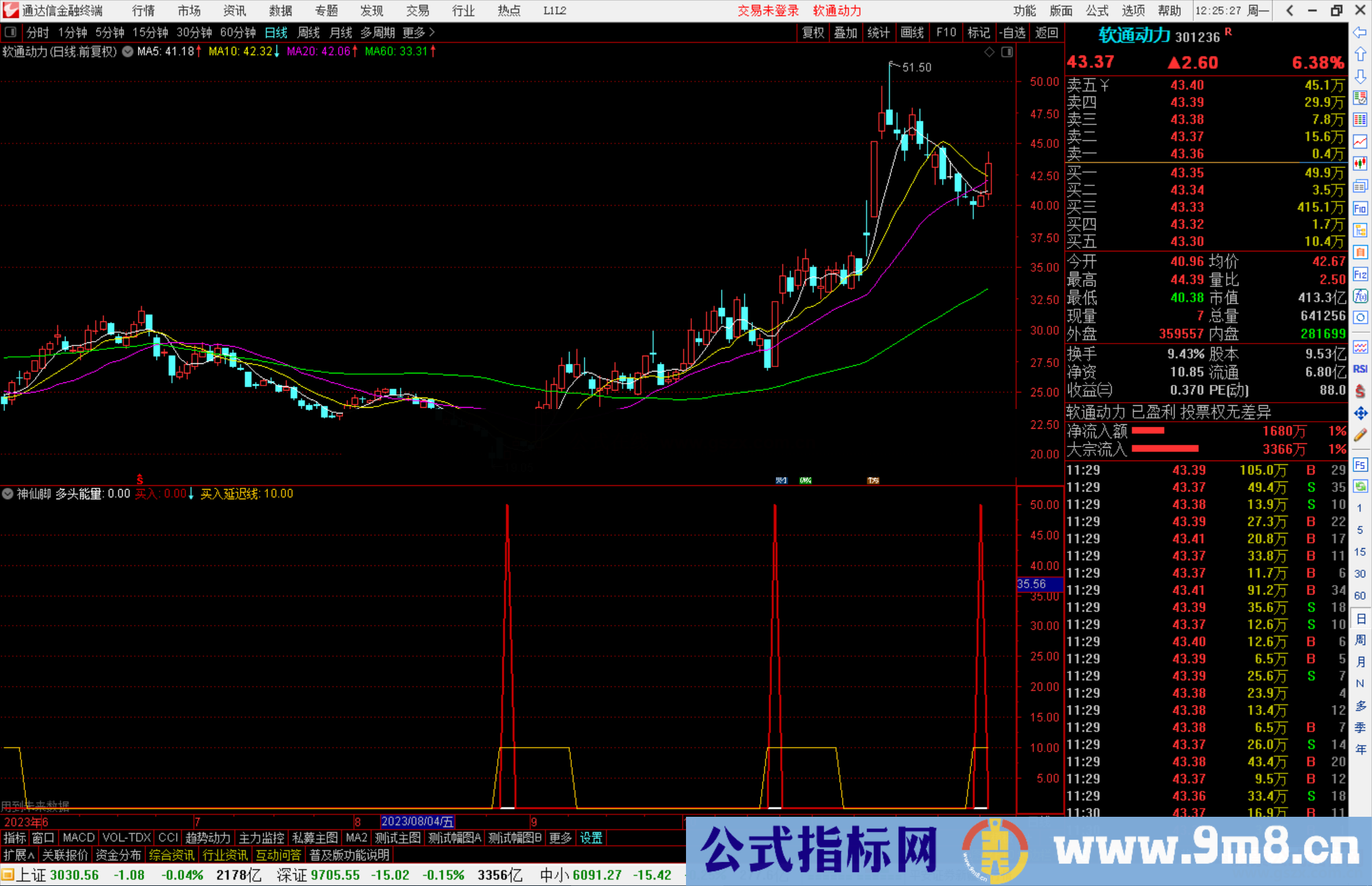 通达信神仙脚指标公式源码副图