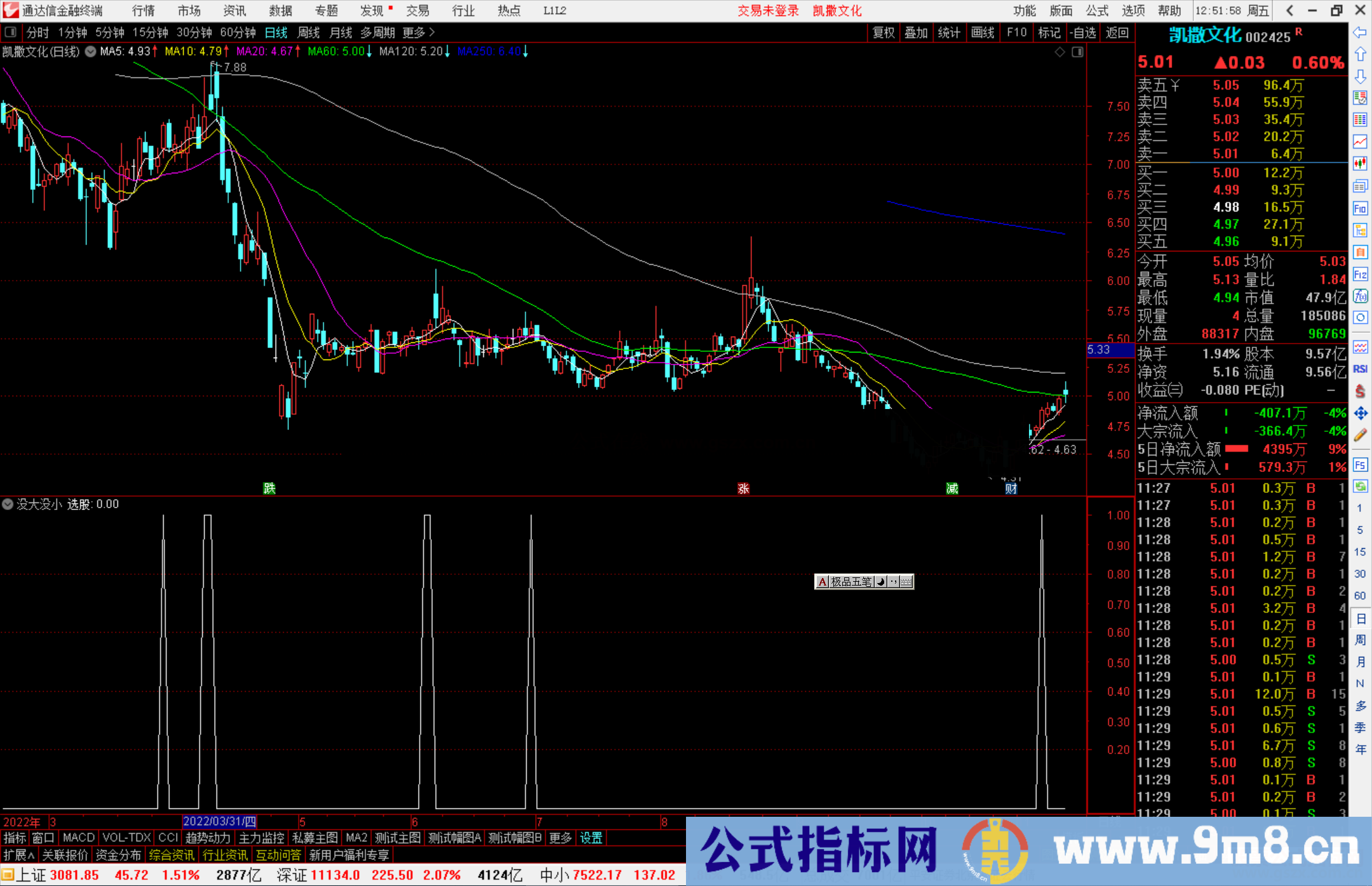 通达信没大没小 只选趋势向上的源码副图