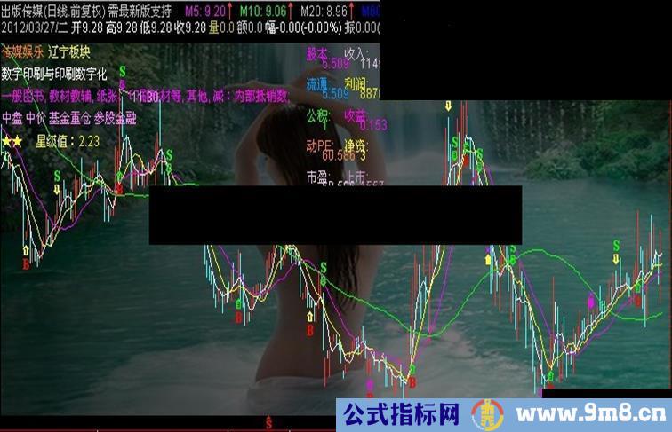 通达信财务信息背景主图，最新版亮丽主图指标源码