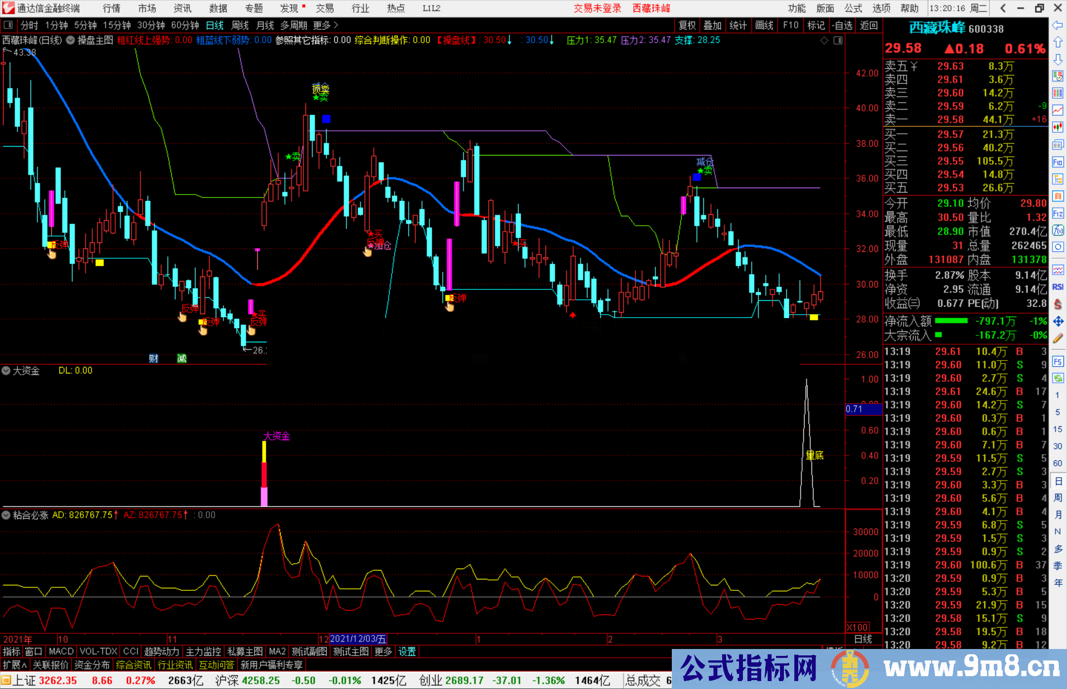 通达信大资金秘诀副图/选股预源码 