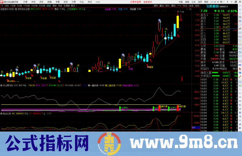 通达信关注黑马吃大肉 送给有缘人副图源码