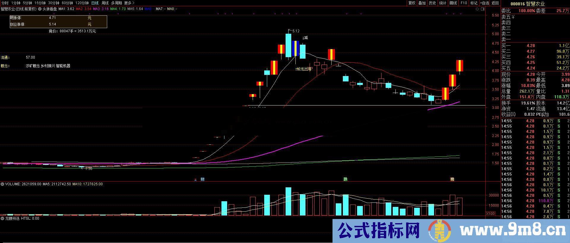 通达信龙腰预选指标 选股/副图  贴图 无加密