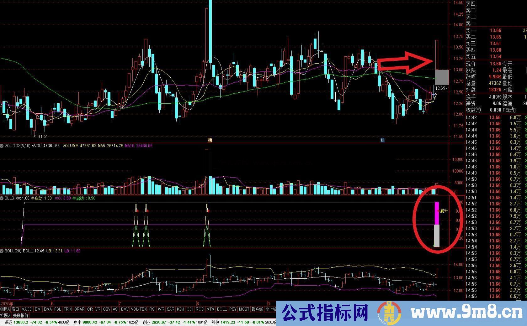 通达信暴力拉升副图指标无加密