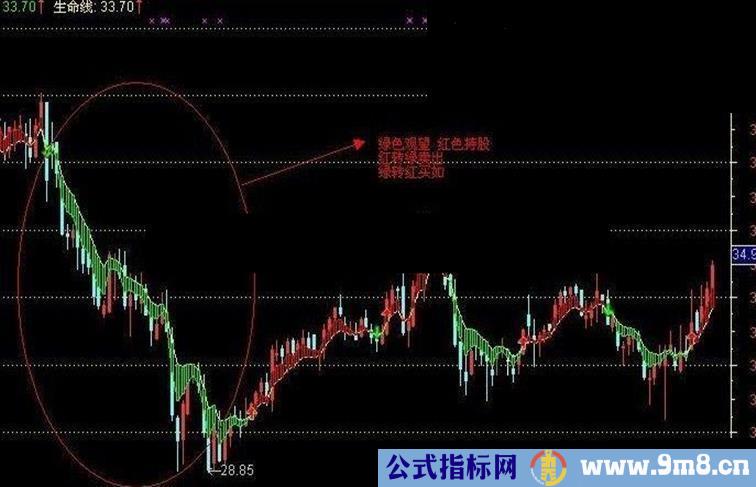 主图生命线洼地指标源码附图