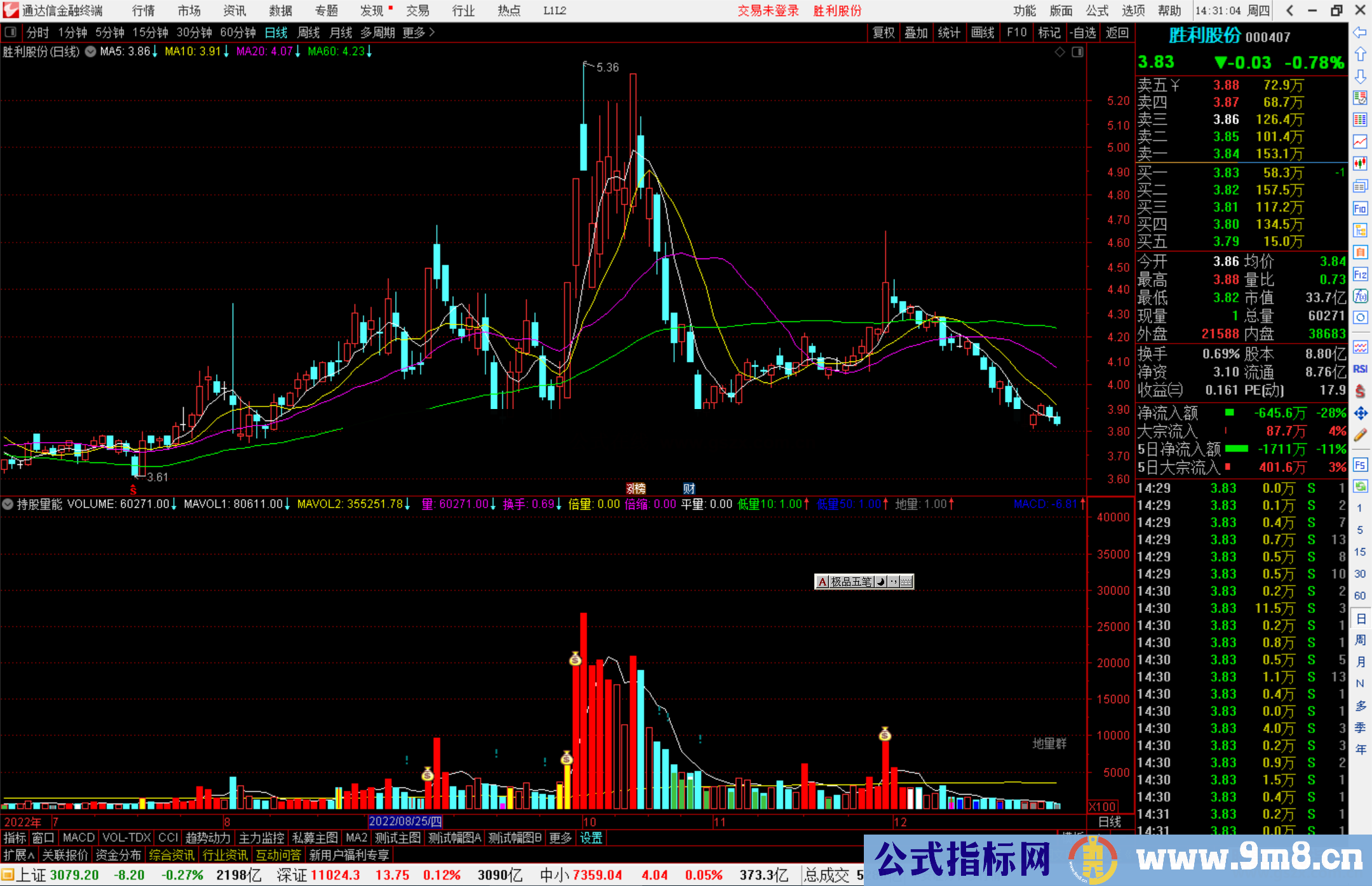 通达信持股量能指标公式源码副图