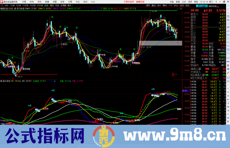 通达信黑马转强主图指标公式源码