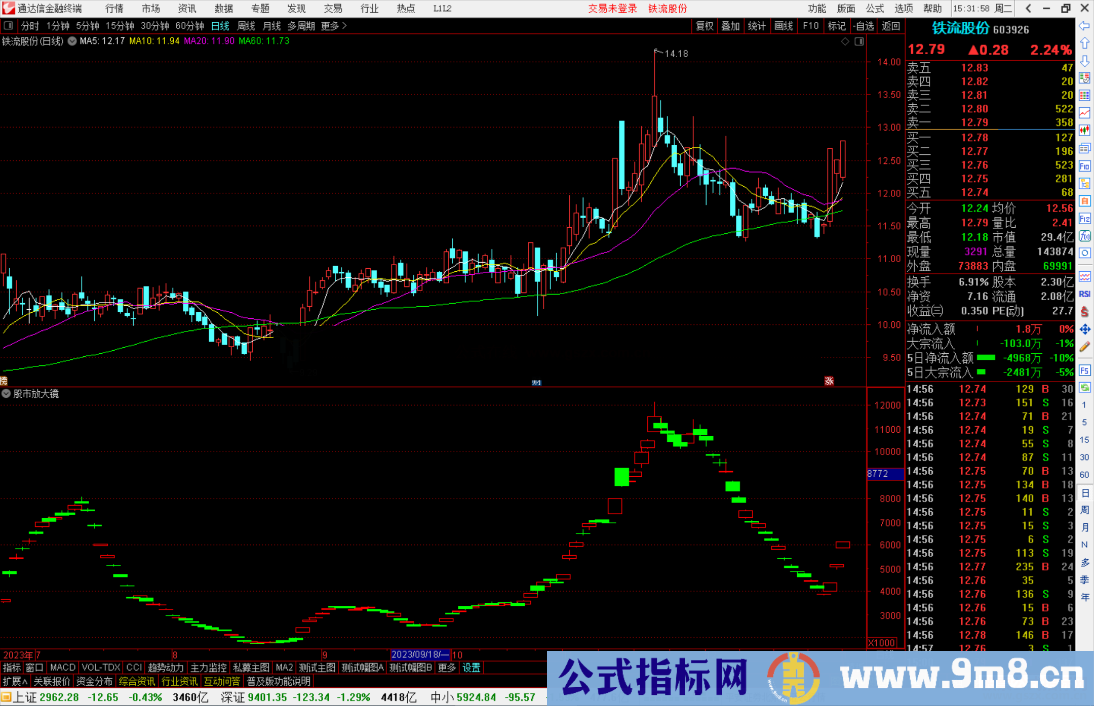 通达信股市放大镜指标公式源码副图