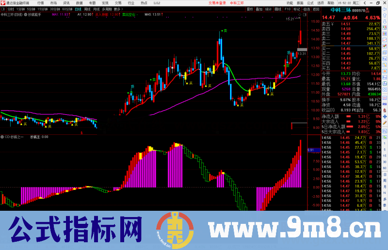 通达信抄底之波段抄底王副图指标公式源码