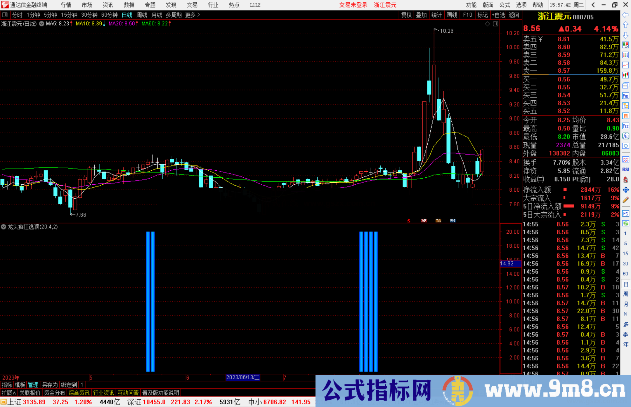 通达信龙头疯狂逃顶，纯卖出指标，能卖在高位