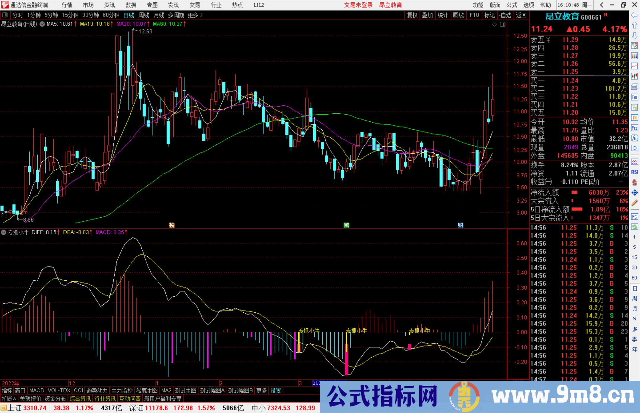 通达信专抓小牛副图捕捉小反弹源码