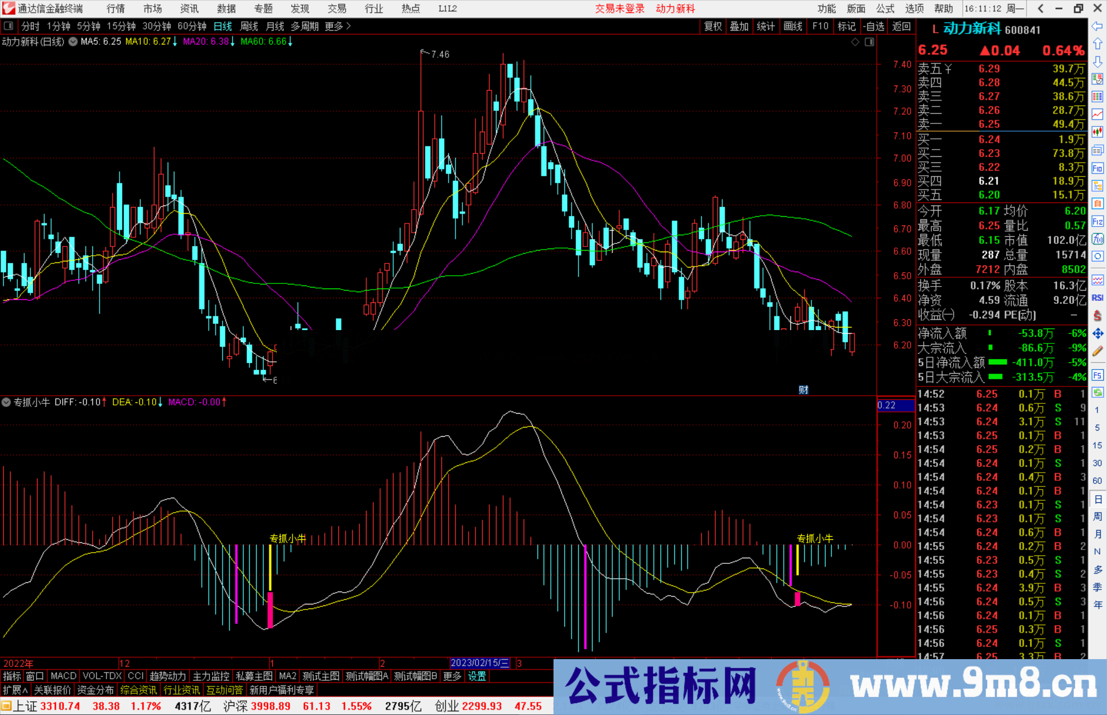 通达信专抓小牛副图捕捉小反弹源码