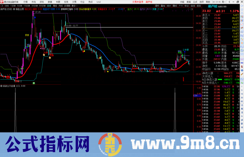 通达信底部主升起爆副图/选股预警 源码