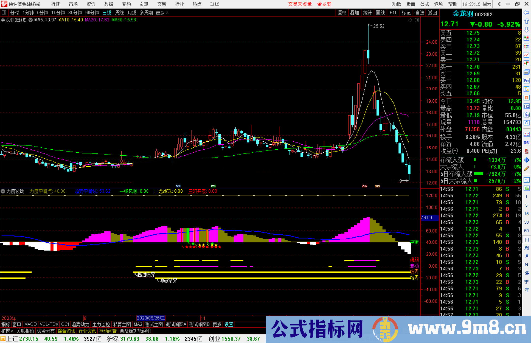 通达信力度波动指标公式源码副图