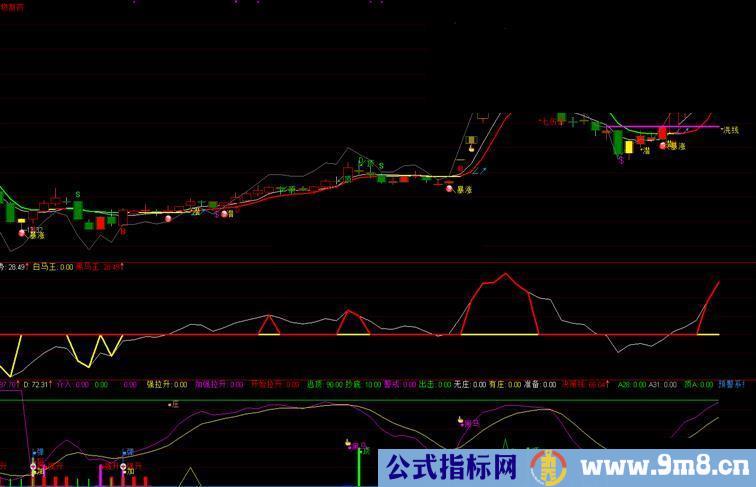 通达信黑马王选股副图源码