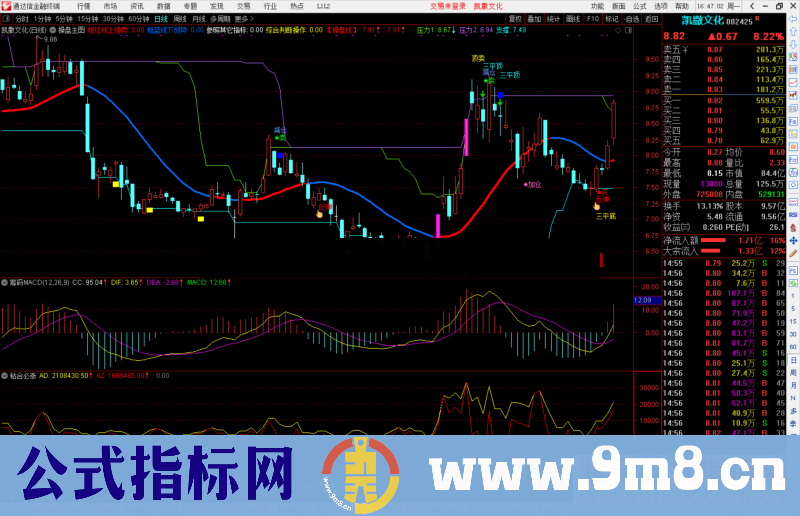 通达信筹码MACD副图指标公式不加密 无未来