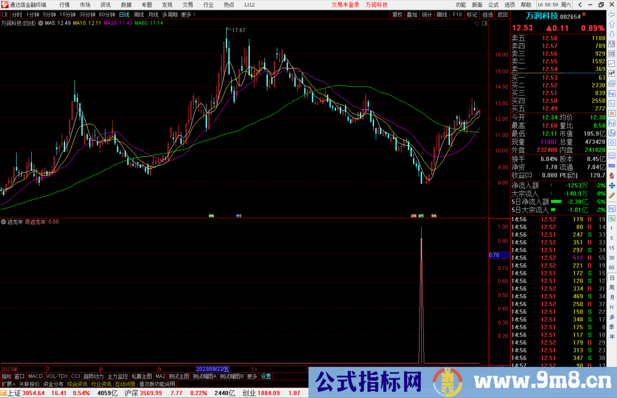 通达信奇迹龙年副图指标抄底佳品源码