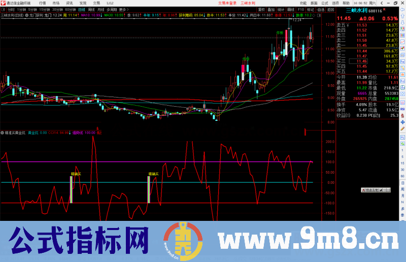 通达信龙门获利，自己常用的主图公式主图源码