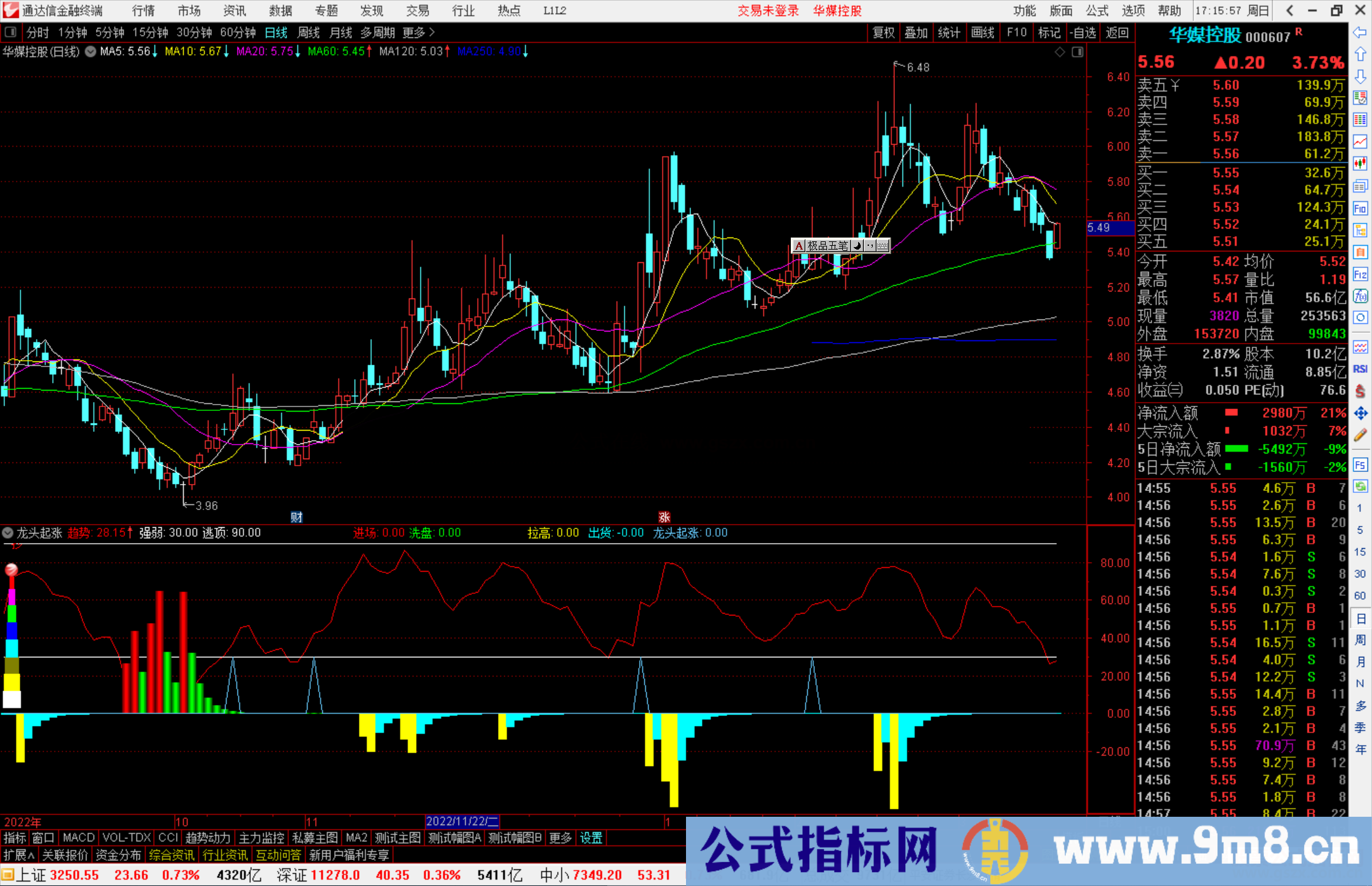 通达信龙头起涨指标公式源码