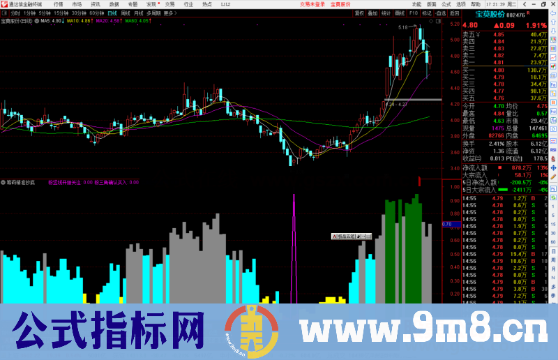 通达信筹码精准抄底指标公式源码副图