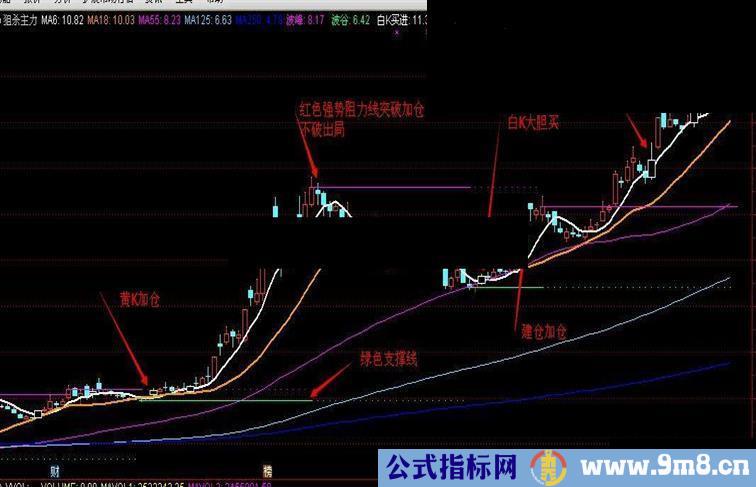 狙杀主力 白K买 黄K加仓 简单明朗