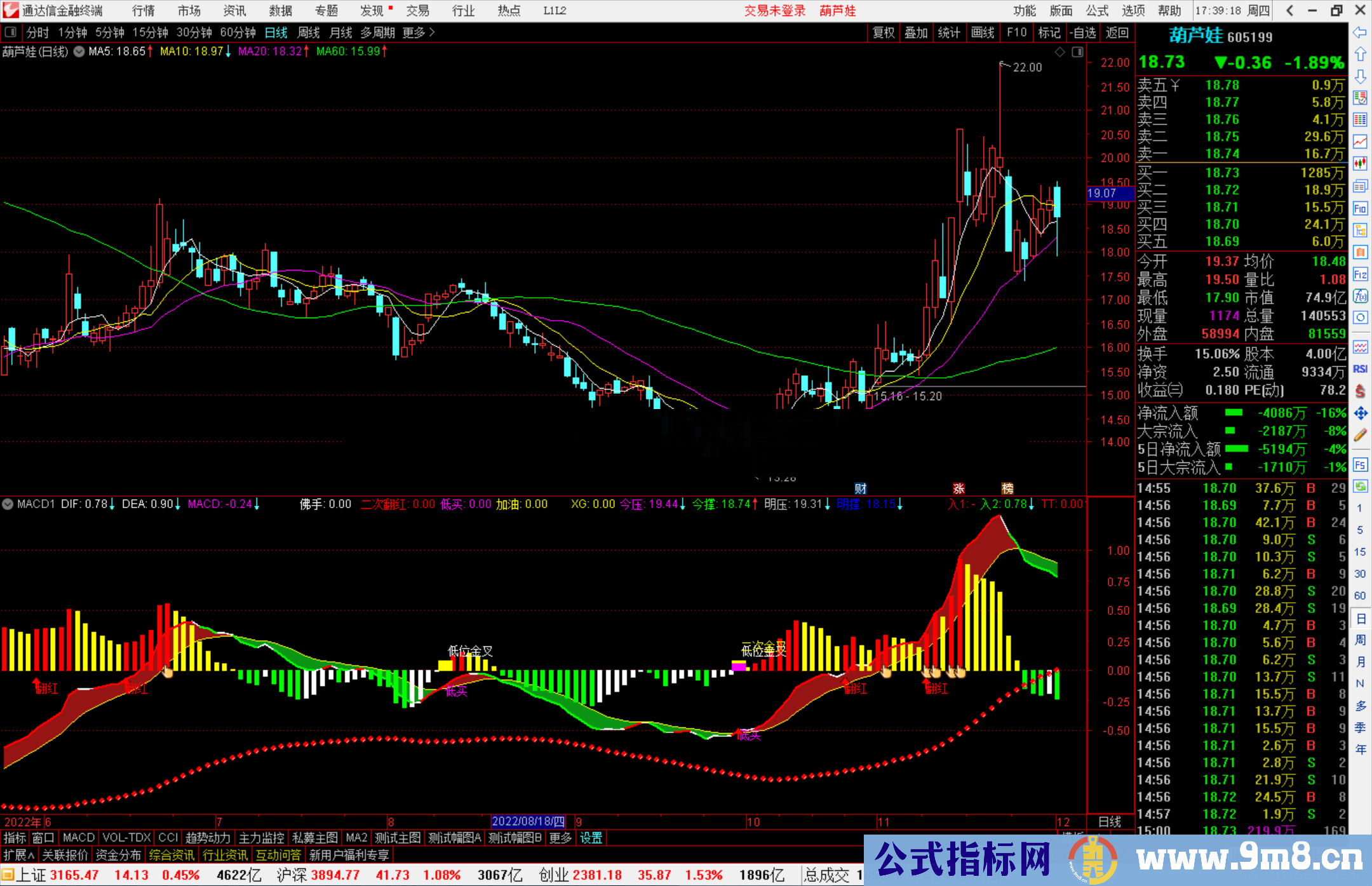通达信极品MACD优化版指标公式源码副图