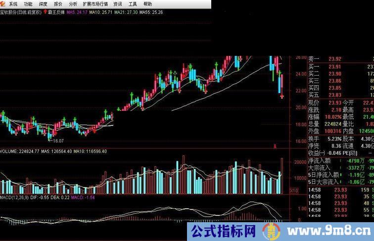 霸王反弹指标主图通达信