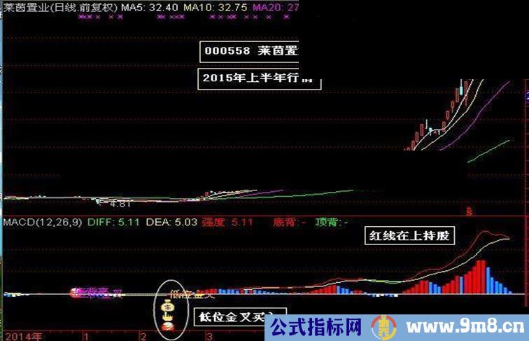 通达信MACD低位金叉买入源码副图