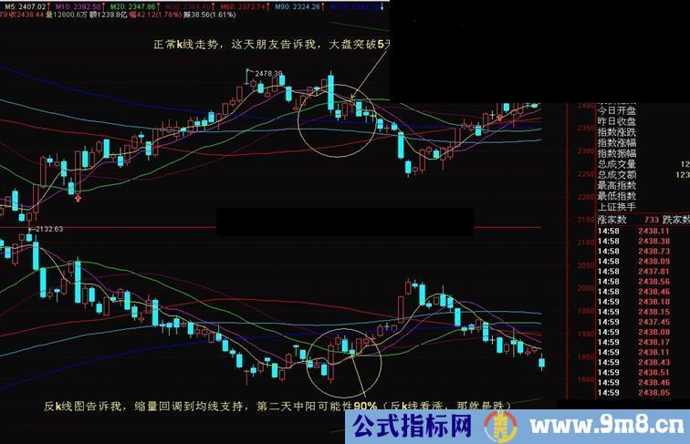 通达信正反K线主图源码