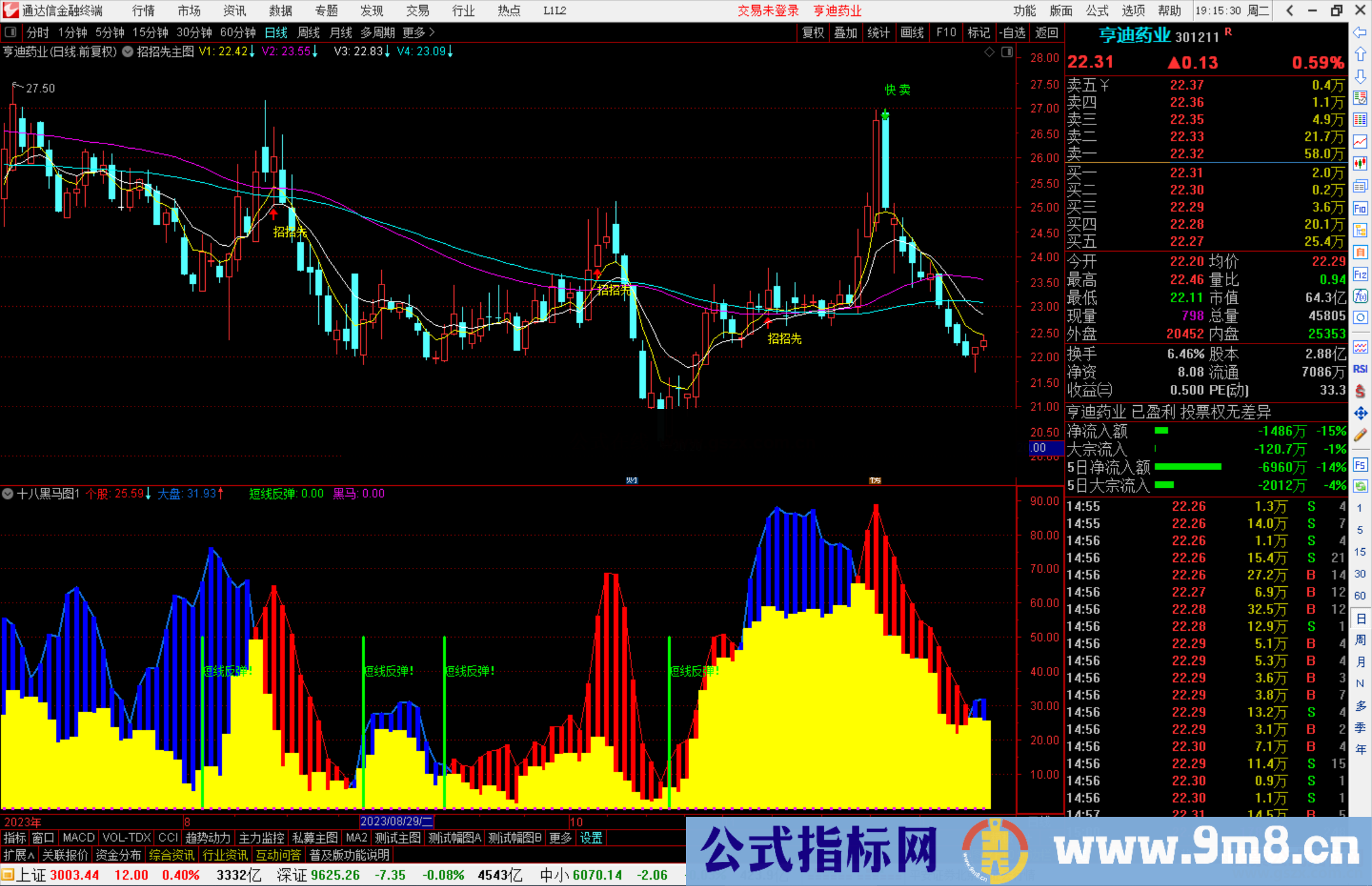 通达信王私募版之十八黑马图指标公式源码