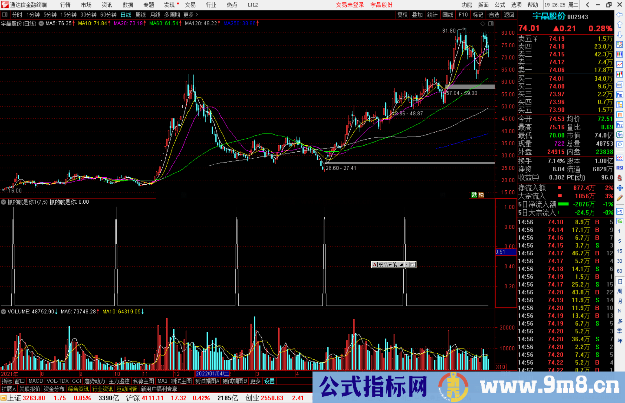 通达信抓的就是你选股指标公式公式源码副图