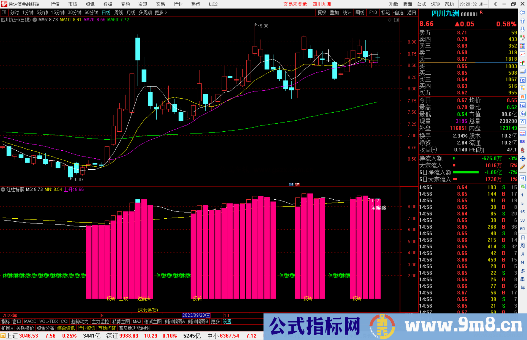 通达信红柱持票指标公式形象化操作副图选股公式