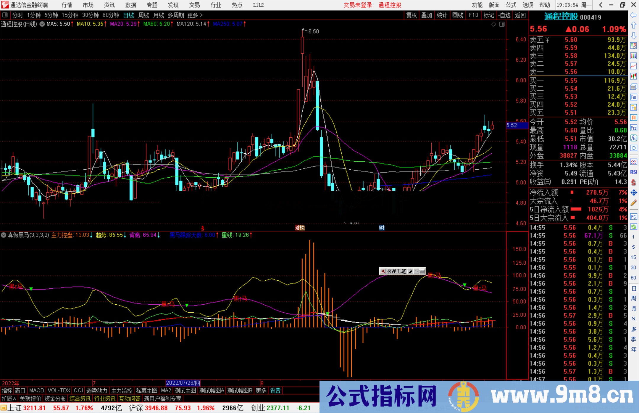 通达信真假黑马源码副图