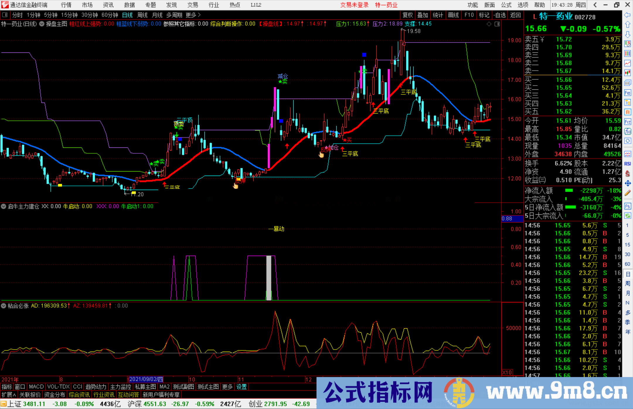 通达信启牛主力建仓，大牛主力建仓+暴动拉升源码