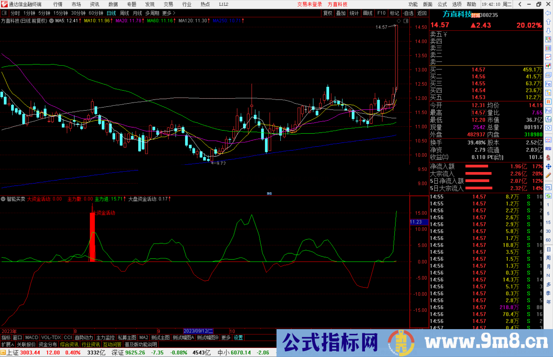 通达信智慧王私募版之十三智能买卖指标公式源码