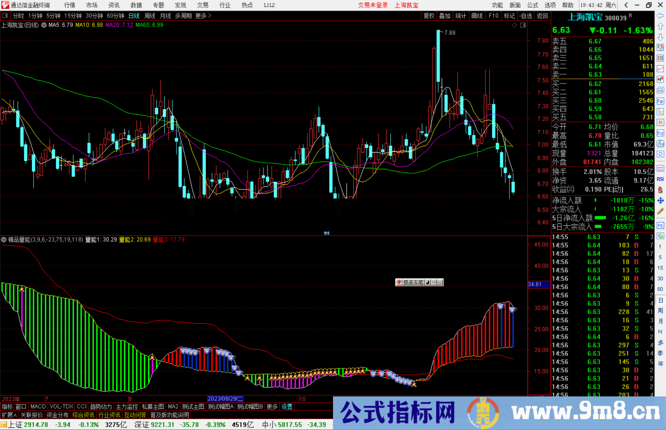 通达信精品量能指标公式源码副图