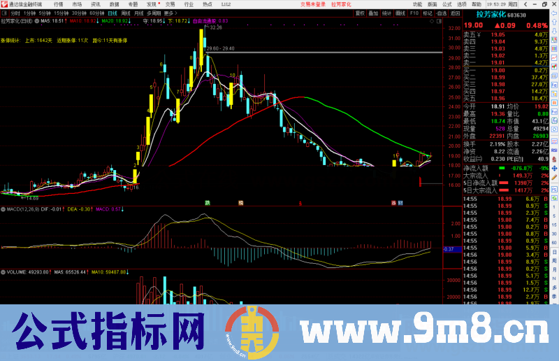 通达信均线优化，均线+BBI+概念+涨停统计式主图源码