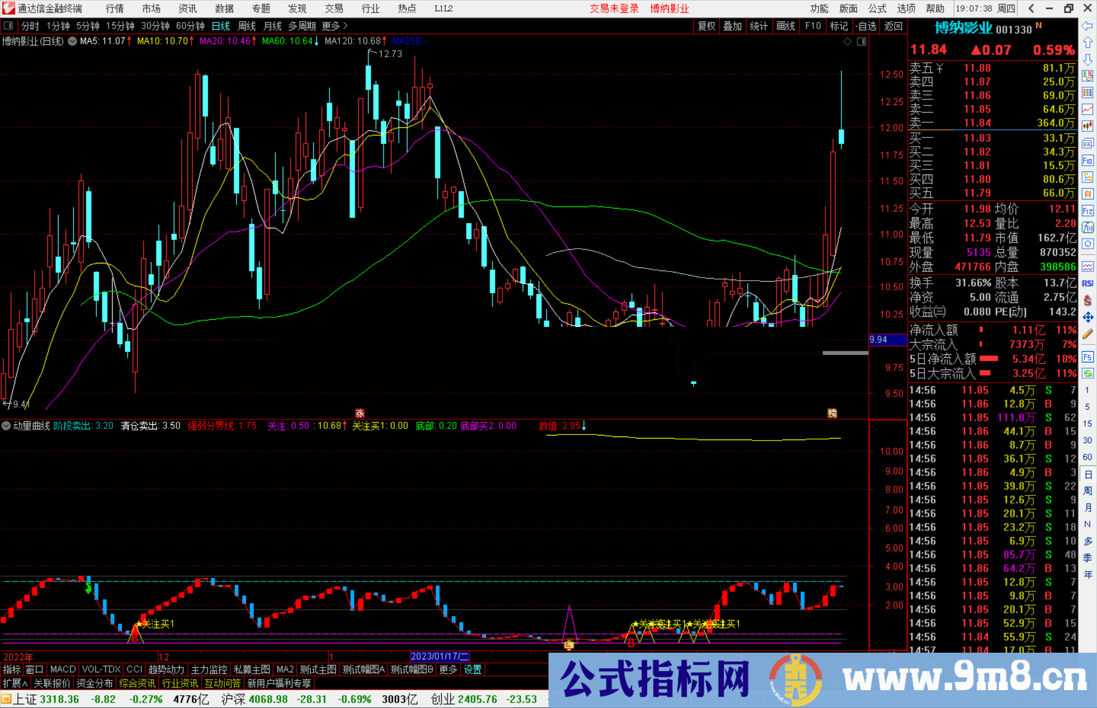 通达信动量曲线副图，通过动量，捕捉波段介入点