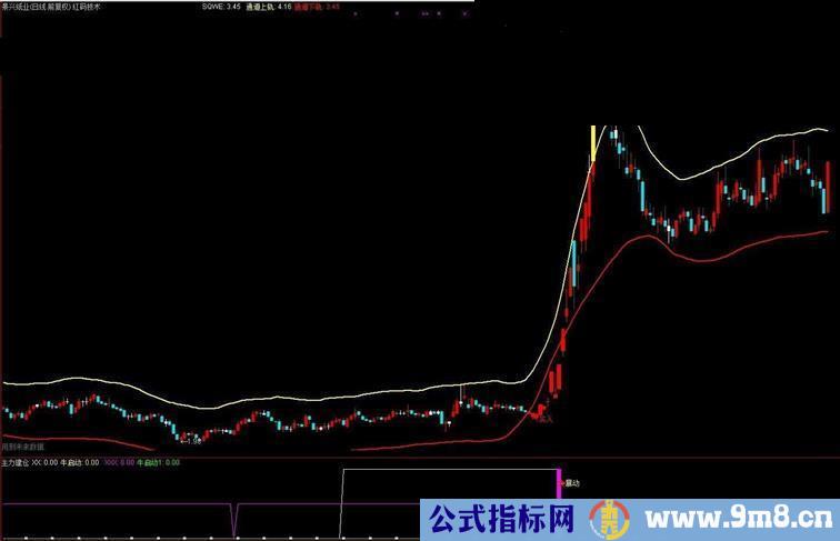 通达信主力建仓+暴动副图指标