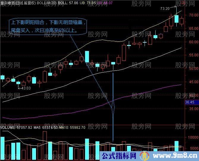 长上下影结合阴阳量能选股