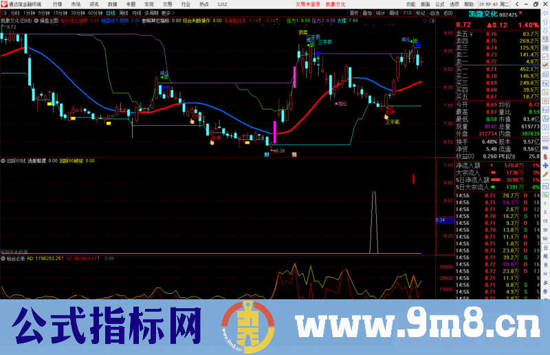 通达信回踩60线副图/选股预警指标公式源码