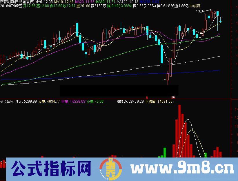 通达信资金写照副图指标源码