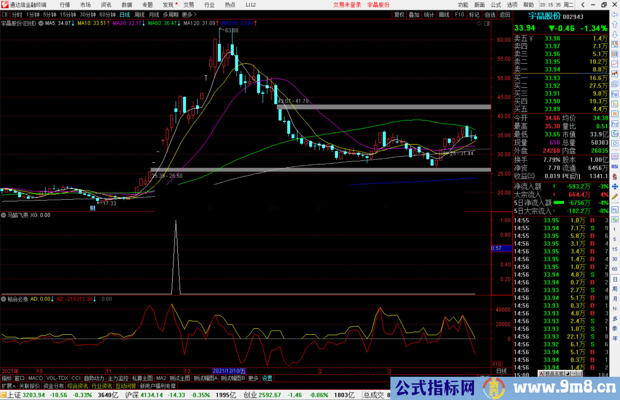 通达信马踏飞燕副图/选股预警 抓强势飞天股 二段跳 自用极品高成功率捉妖