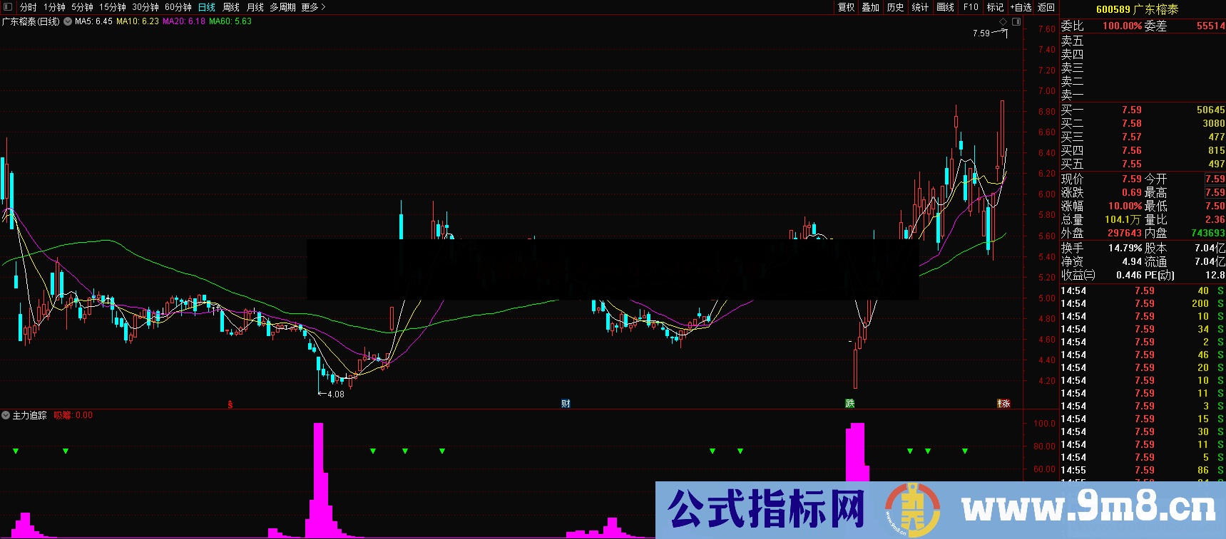 2020主力追踪（指标/副图/通达信/贴图）无未来 简单明了