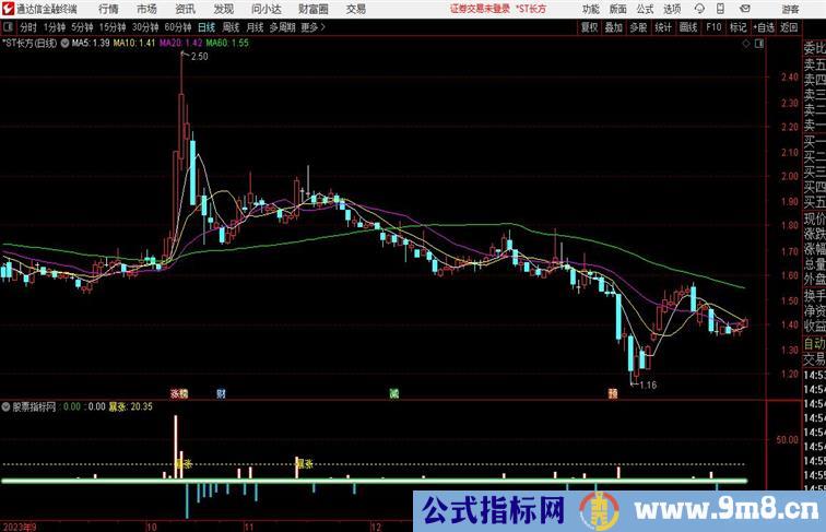 暴涨暴跌副图指标有文字提示