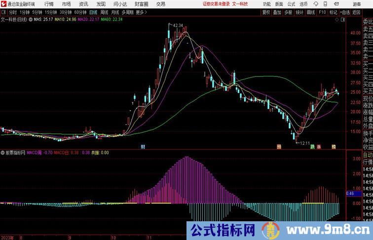 双MACD共振副图通达信公式 副图 源码附图